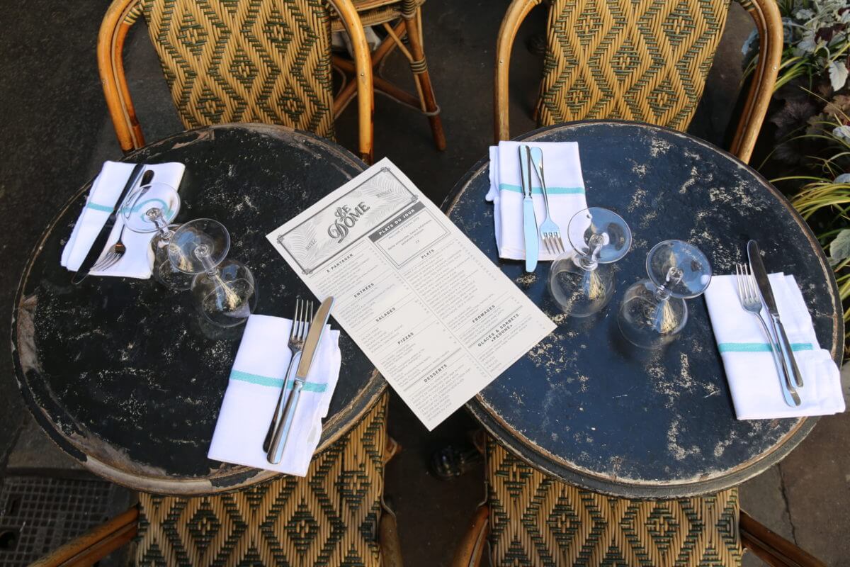 Tables terrasse le Dôme Villiers
